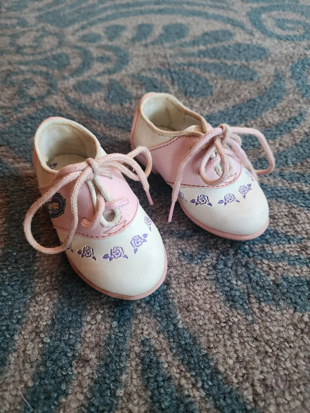 Disney Beauty and the Beast Saddle Shoes Pink/White vintage 90s